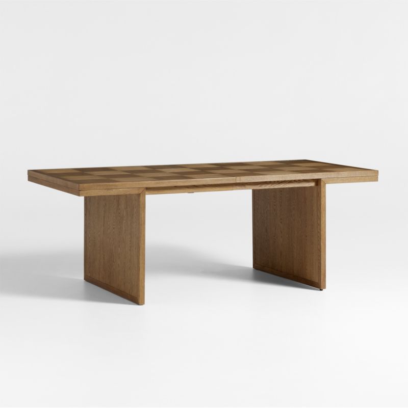 Pierre 82-101" Light Brown Oak Wood Extension Dining Table - image 0 of 15