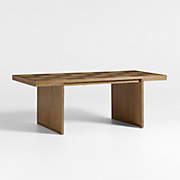 Virage 96" Curved Oak Wood Dining Table