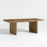 Pierre 82-101" Light Brown Oak Wood Extension Dining Table