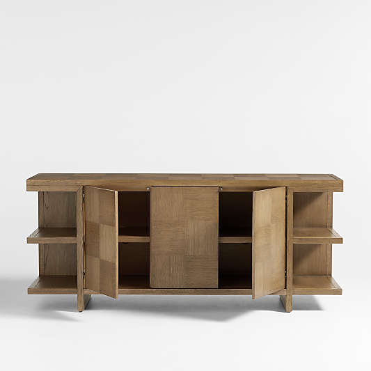 Pierre Light Brown Oak Wood Sideboard