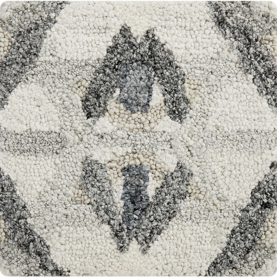 Pietro Terrazzo Grey Geometric Rug Swatch 12x12 + Reviews | Crate & Barrel