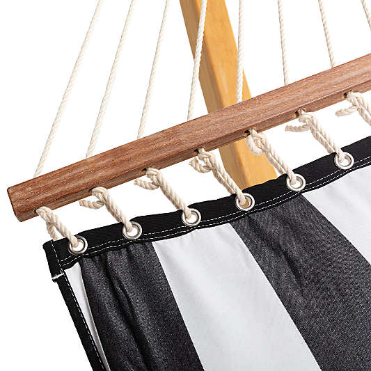 Pillowtop Black Stripe Outdoor Hammock