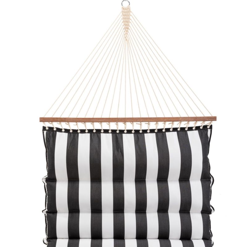 Pillowtop Black Stripe Outdoor Hammock with Stand - image 8 of 8