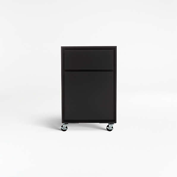 The Container Store 2-Drawer Locking Filing Cabinet Matte Black, 16-1/4 x 15-5/8 x 28-15/16 H