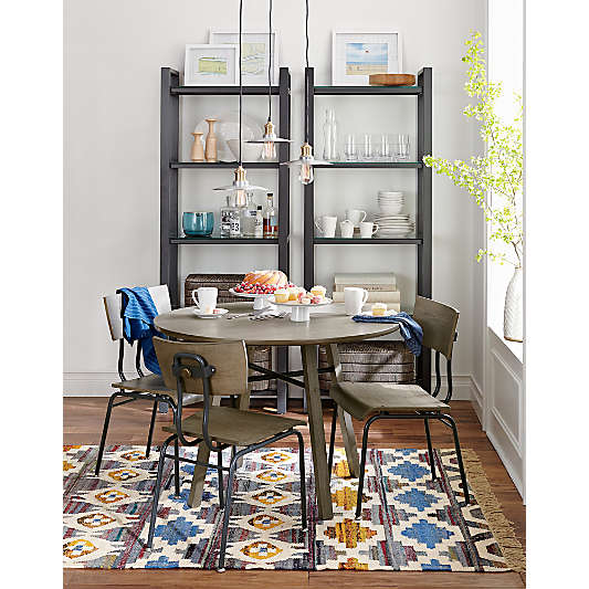 Pilsen Graphite Bookcase with Glass Shelves