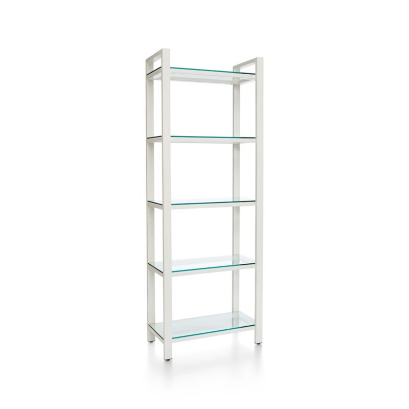 Pilsen White Bookcase with Glass Shelves - image 11 of 17