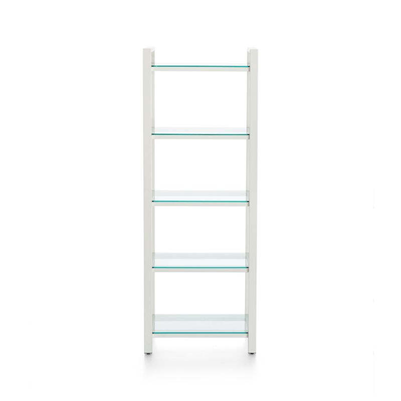 Pilsen White Bookcase with Glass Shelves - image 12 of 17