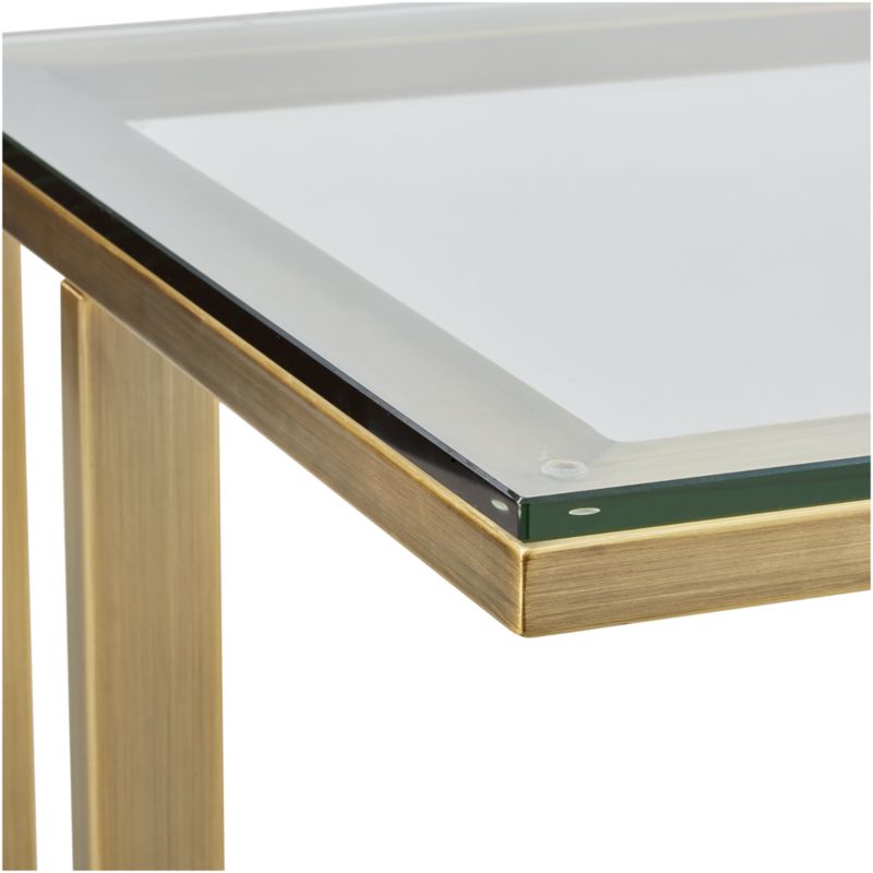 Pilsen Brass Desk with Glass Top - image 5 of 9