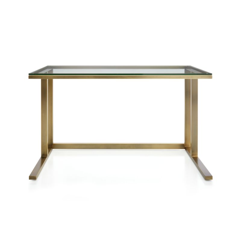 Pilsen Brass Desk with Glass Top - image 3 of 9