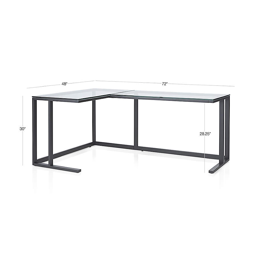 Crate and barrel store glass desk