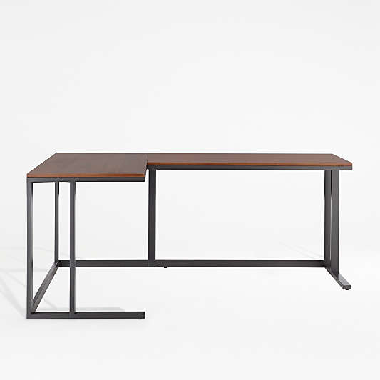 Pilsen L-Shaped Desk with Walnut Top