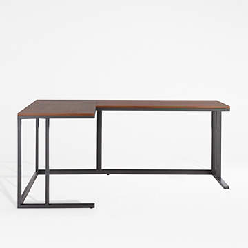 Oxford black executive desk deals with power outlet