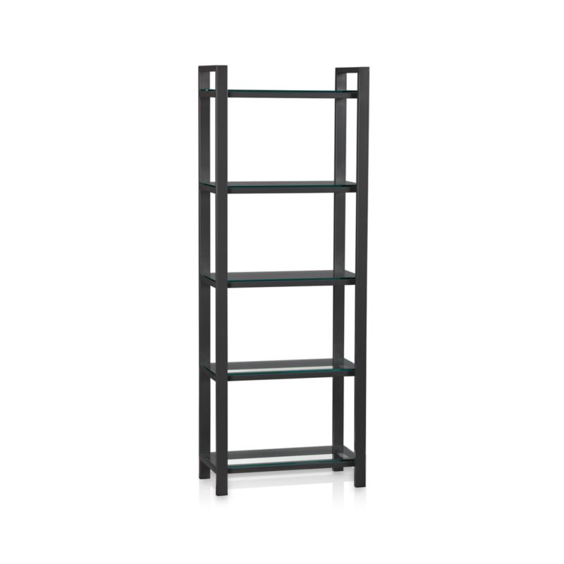 Pilsen Graphite Bookcase with Glass Shelves - image 8 of 12