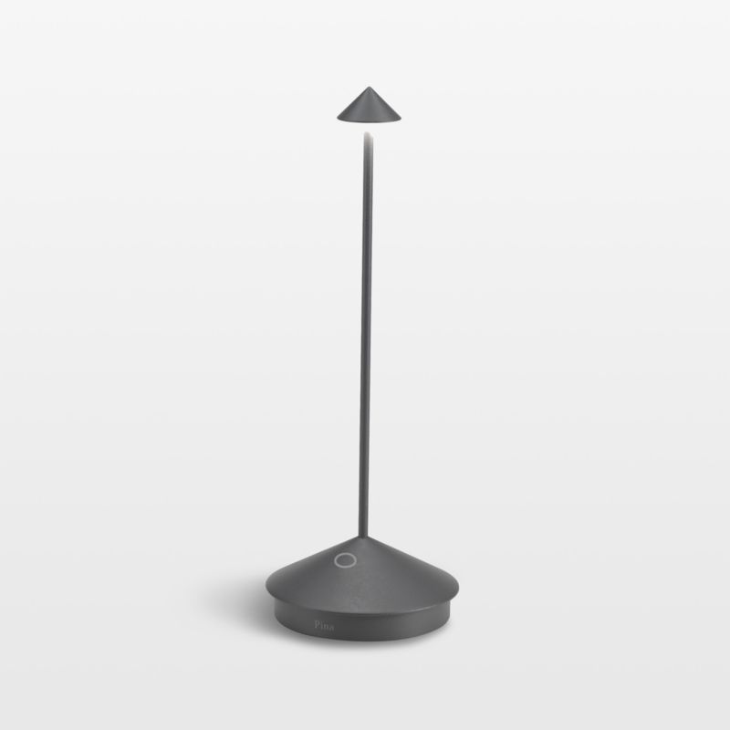 Pina Pro Dark Grey Metal Table Lamp by Zafferano America