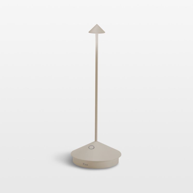 Pina Pro Sand Brown Metal Table Lamp by Zafferano America