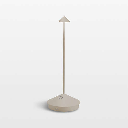 Pina Pro Sand Brown Metal Table Lamp by Zafferano America 11.4"