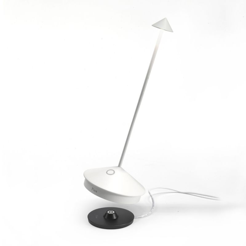 Pina Pro White Metal Table Lamp by Zafferano America