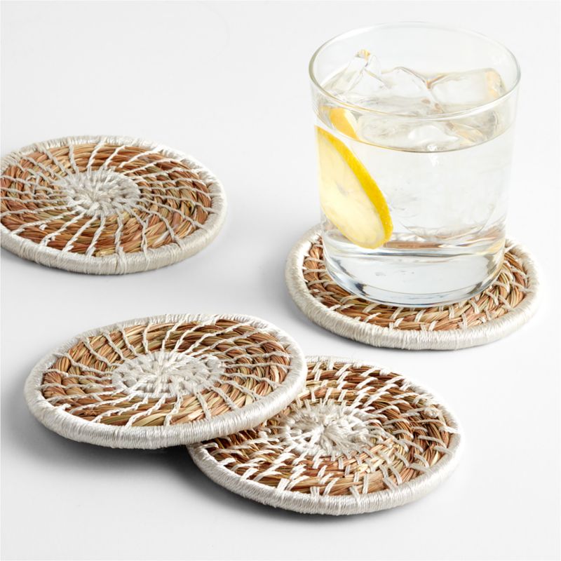 Seagrass Woven Coasters, Set of 4 Crate & Barrel