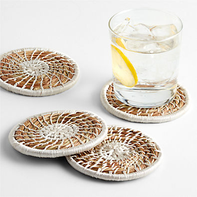 View Woven Coasters, Set of 4 details