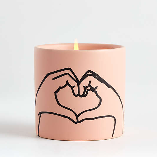 Pink Heart Candle