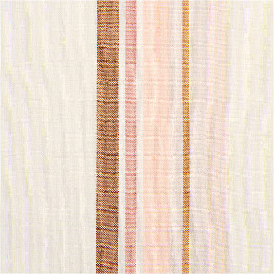 Yarn Dyed Pink Stripe 100% Organic Cotton Curtain Panel 44"x96"