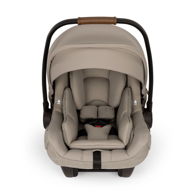 Nuna PIPA ™ aire rx Hazelwood Light Brown Reclining Infant Car Seat + PIPA RELX Base - image 1 of 7