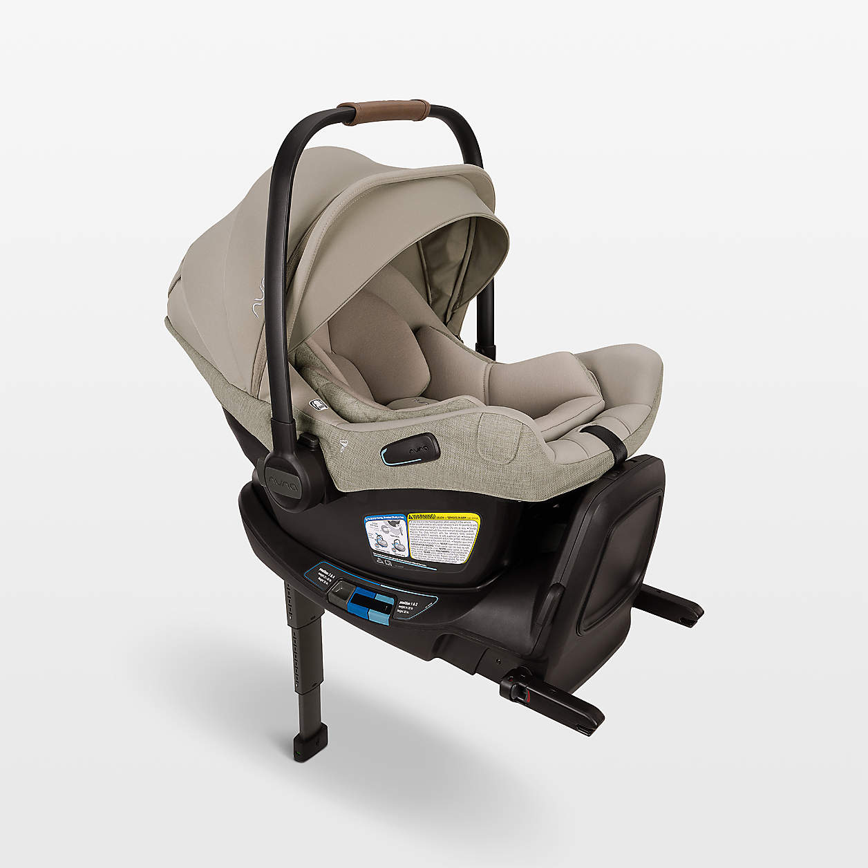 Nuna PIPA aire rx Hazelwood Light Brown Reclining Infant Car Seat + PIPA RELX Base Crate & Kids