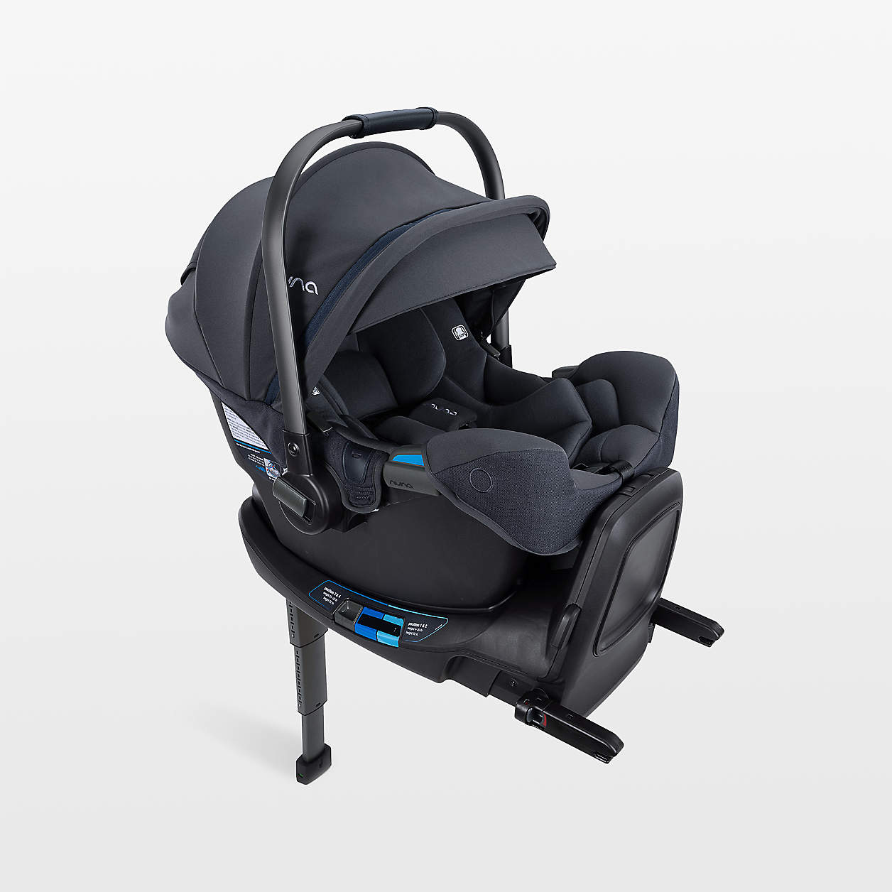 Nuna PIPA rx Ocean Dark Blue Reclining Infant Car Seat + PIPA RELX Base + Reviews Crate & Kids