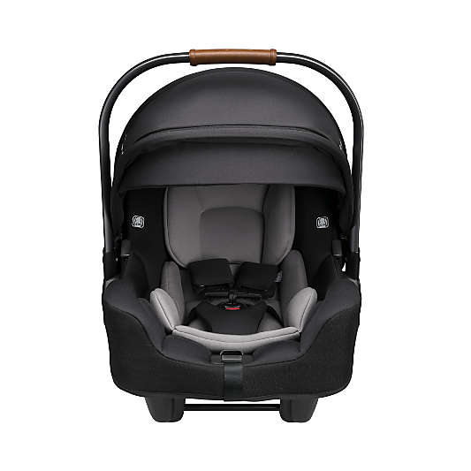 Nuna PIPA ™ rx Caviar/Cognac Reclining Infant Car Seat + PIPA RELX Base