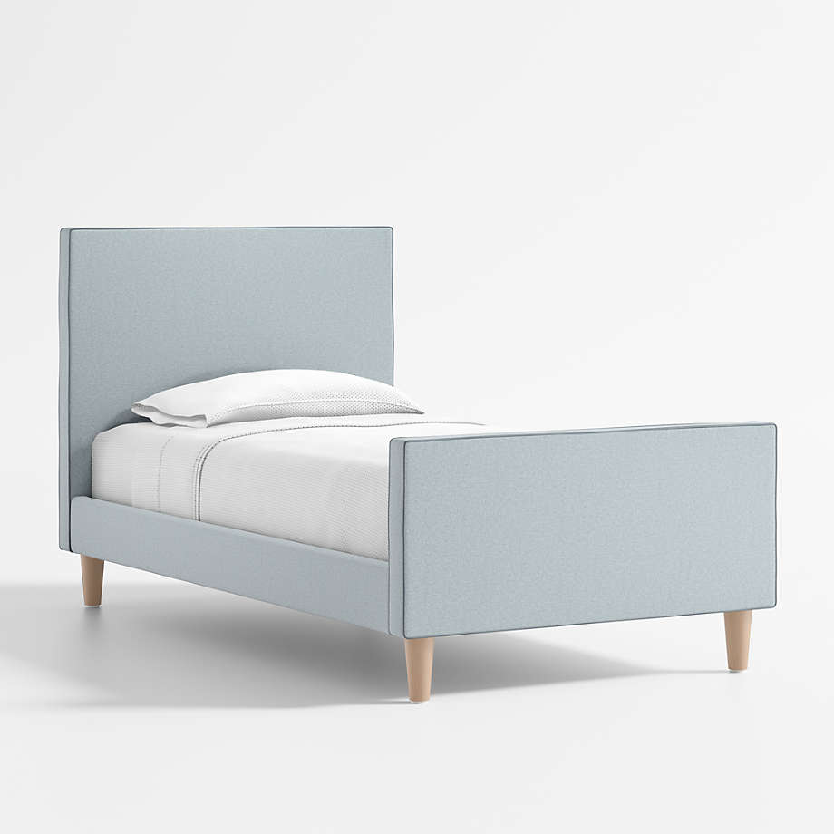 Light blue store upholstered bed