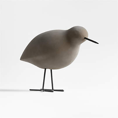 Piper Terracotta Concrete Decorative Bird Sculpture
