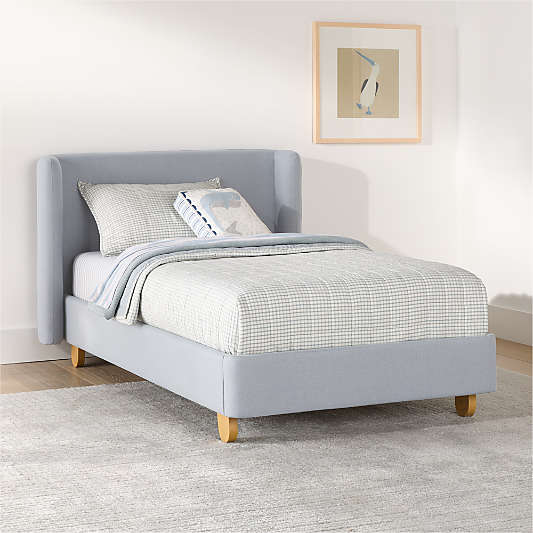 Pismo Blue Upholstered Kids Bed