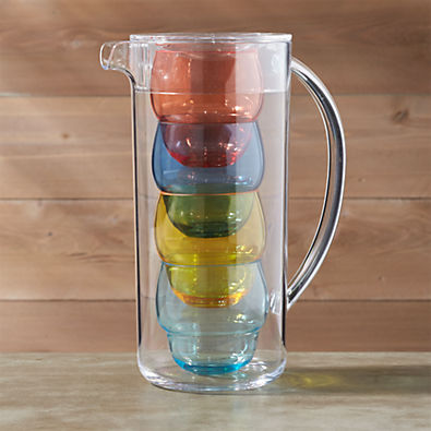 View Pitcher with 4 Bubble Tumblers details