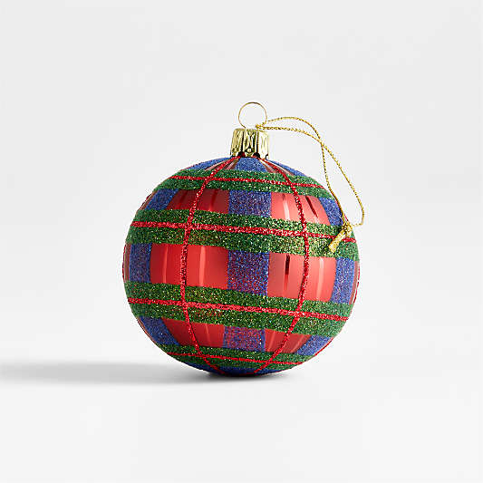 Plaid Ball Christmas Tree Ornament