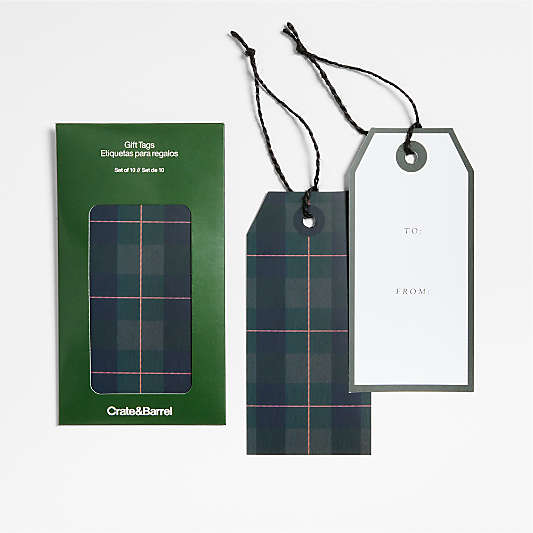 Plaid Gift Tags, Set of 10
