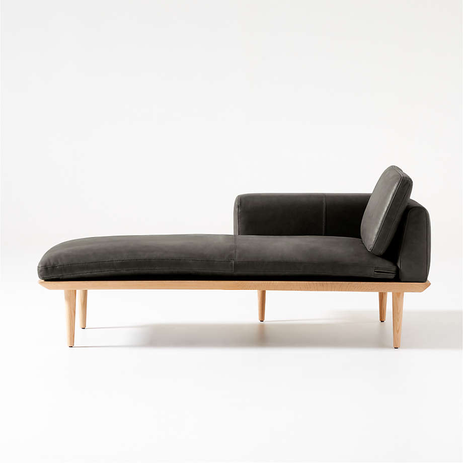 Plateau Leather LeftArm Chaise + Reviews Crate & Barrel Canada