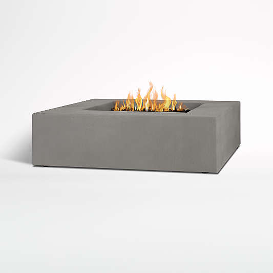Plateau Low Square Outdoor Fire Pit Table
