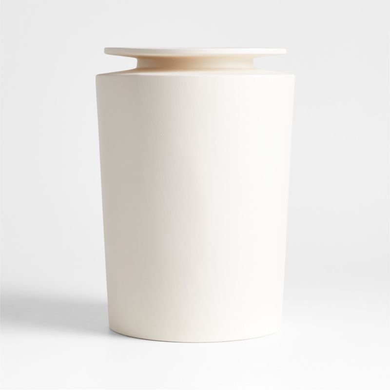 Plateia Medium White Earthenware Vase 12" - image 10 of 12