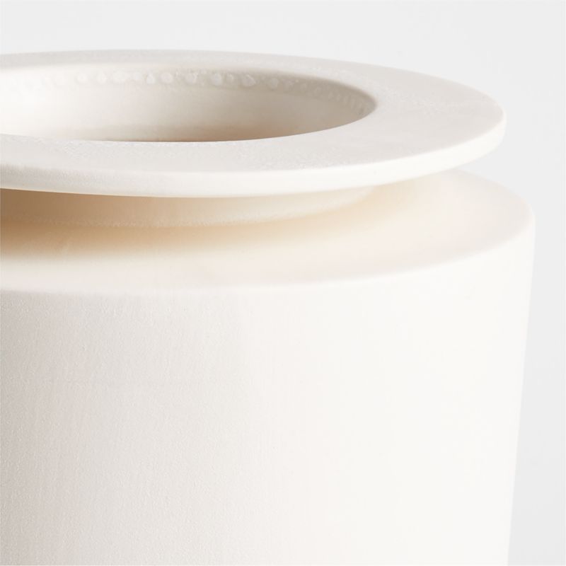 Plateia Medium White Earthenware Vase 12" - image 11 of 12