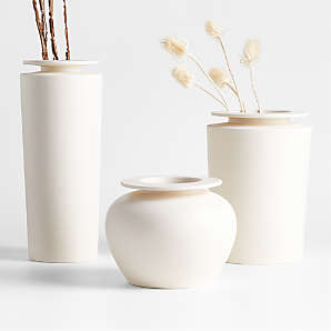 Boho Ceramic Bud Vase - White (Set of 3) – Kate Aspen