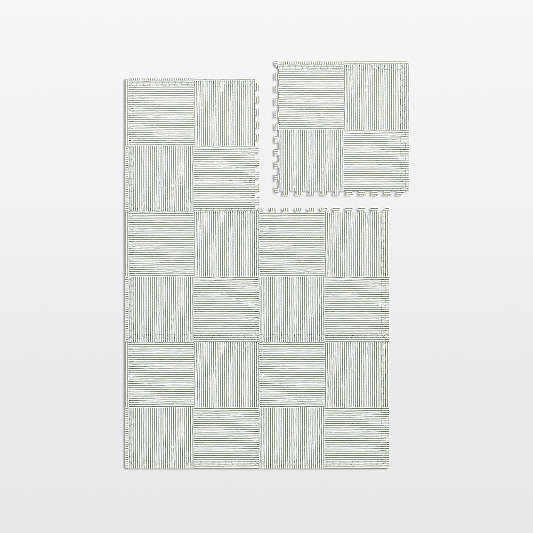 Lalo Sage Green Wickerwork 4x6 Baby Play Mat