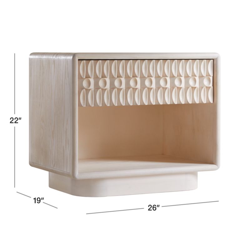 Playa Carved Nightstand Crate & Barrel