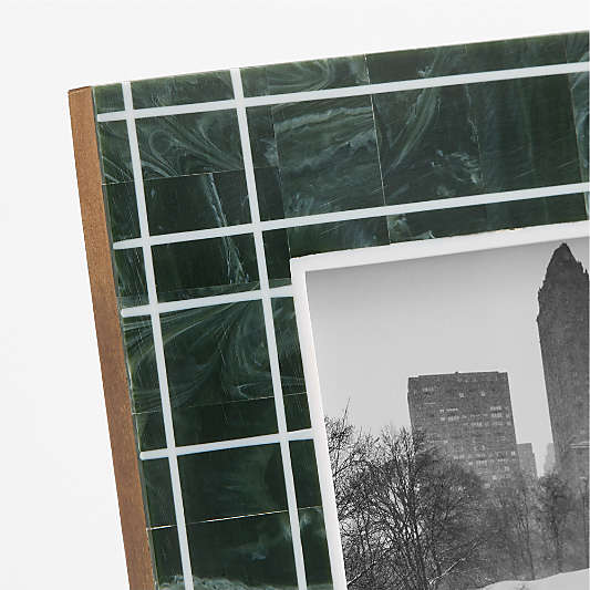 Plaid Green Resin Picture Frames