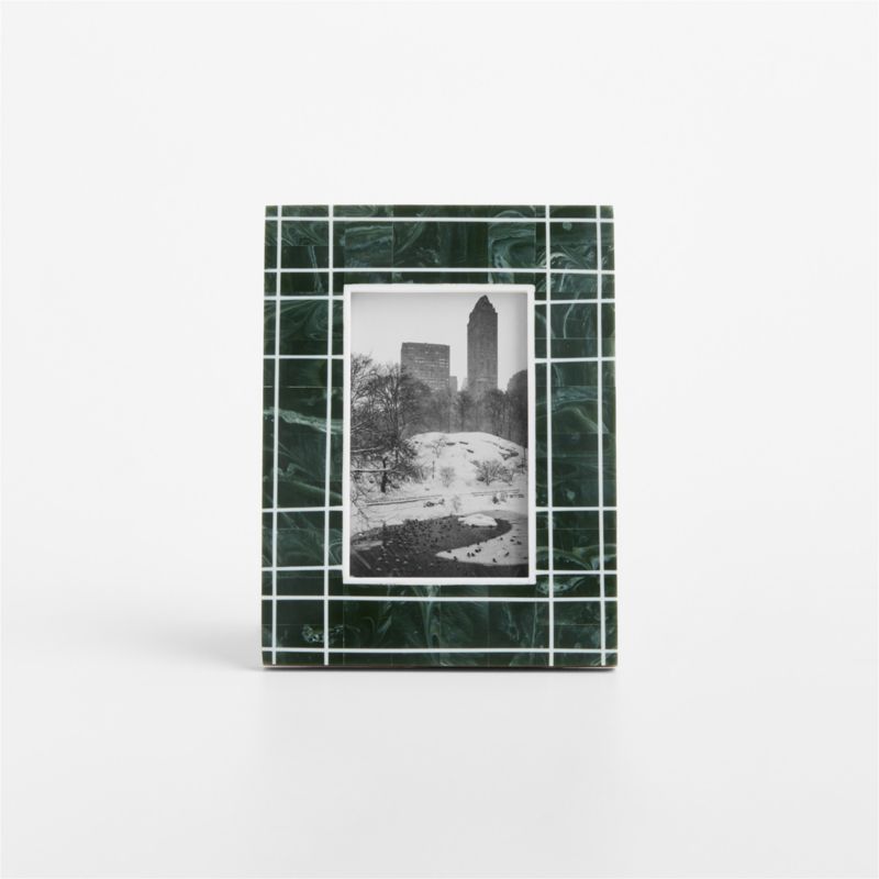 Plaid Green Resin Picture Frame 4"x6" - image 3 of 5