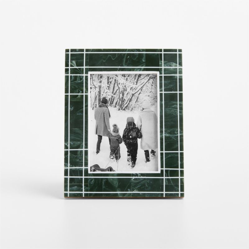 Plaid Green Resin Picture Frame 5"x7" - image 3 of 5