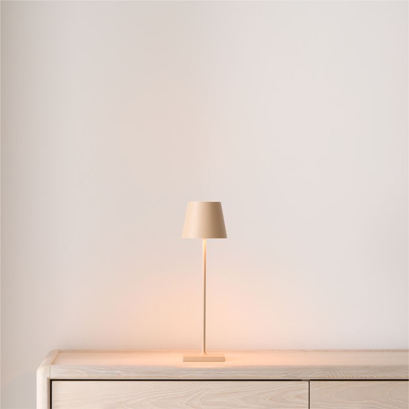 Poldina Pro Sand Brown Metal Table Lamp by Zafferano America 15" - image 2 of 4