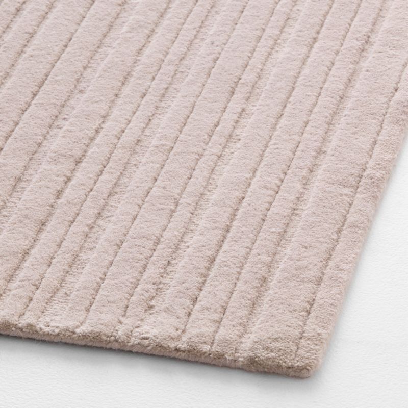 Paloma Textured Stripe Rosy Lilac Wool Kids Area Rug 5'x8' - image 4 of 5