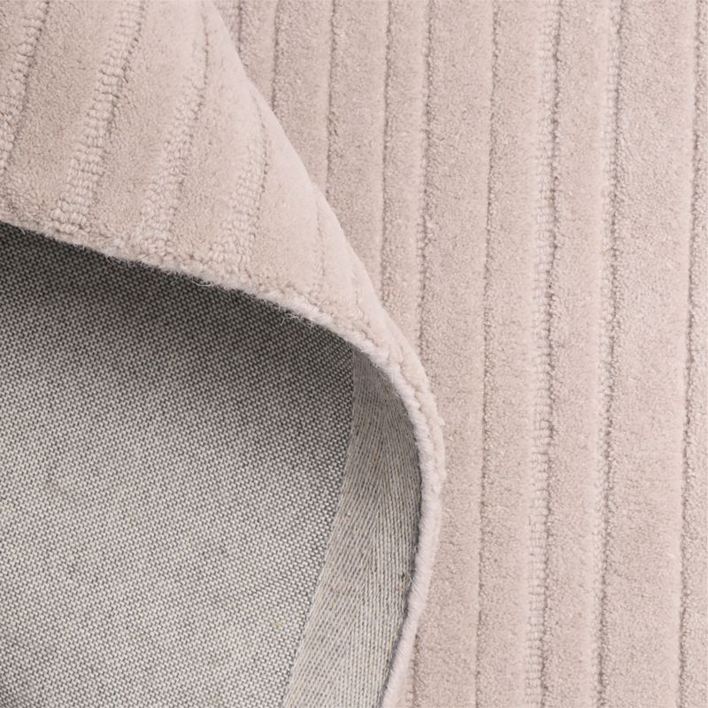 Paloma Textured Stripe Rosy Lilac Wool Kids Area Rug 5'x8' - image 3 of 5