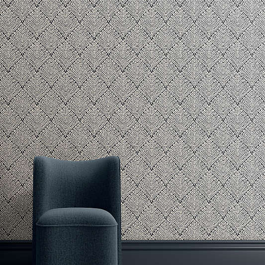 Palma Midnight Navy Wallpaper
