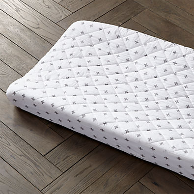 View Grey Plus Sign Baby Changing Pad Cover details